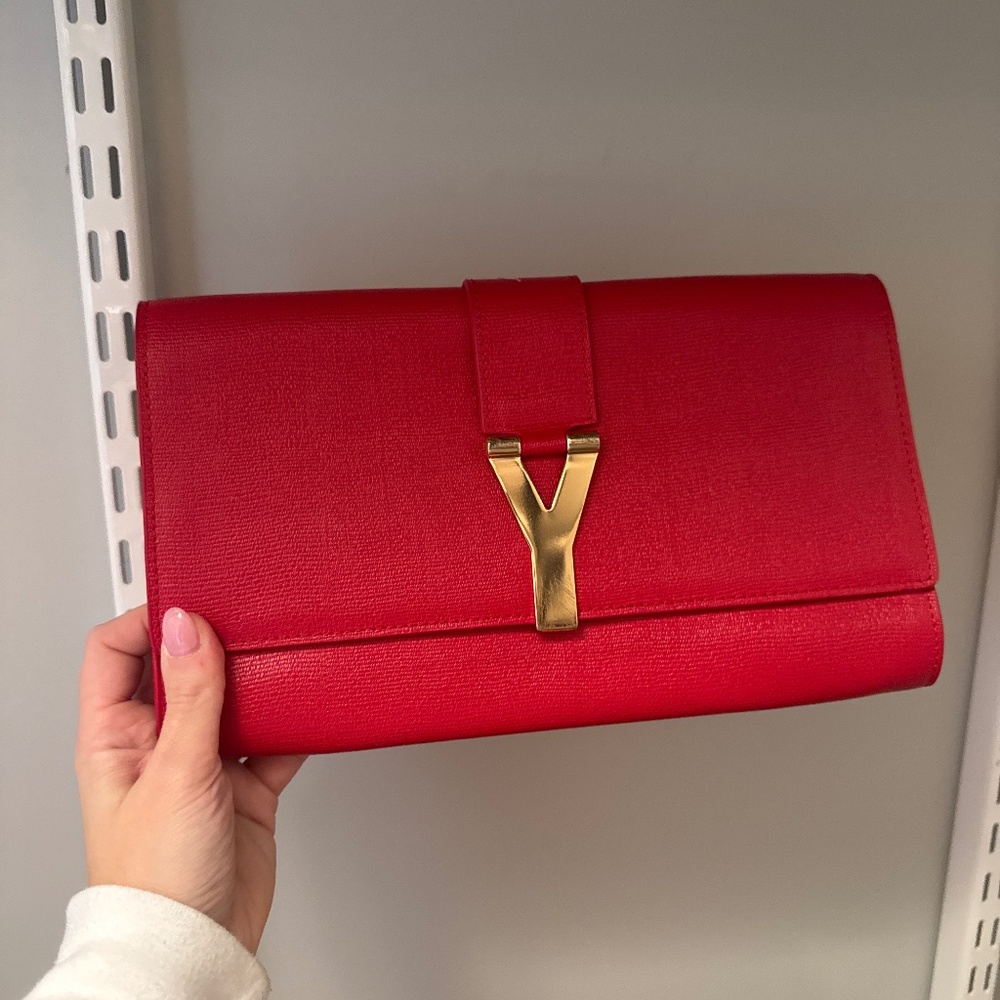 YSL CLUTCH RED